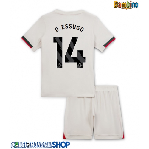 Maglie da calcio Chelsea Dario Essugo #14 Seconda Maglia Bambino 2025-26 Manica Corta + Pantaloni corti)